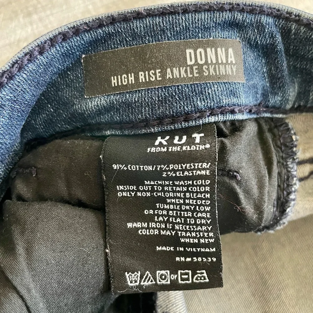Kut from the Kloth Donna High Rise Ankle Skinny Size 6 - Picture 2 of 4